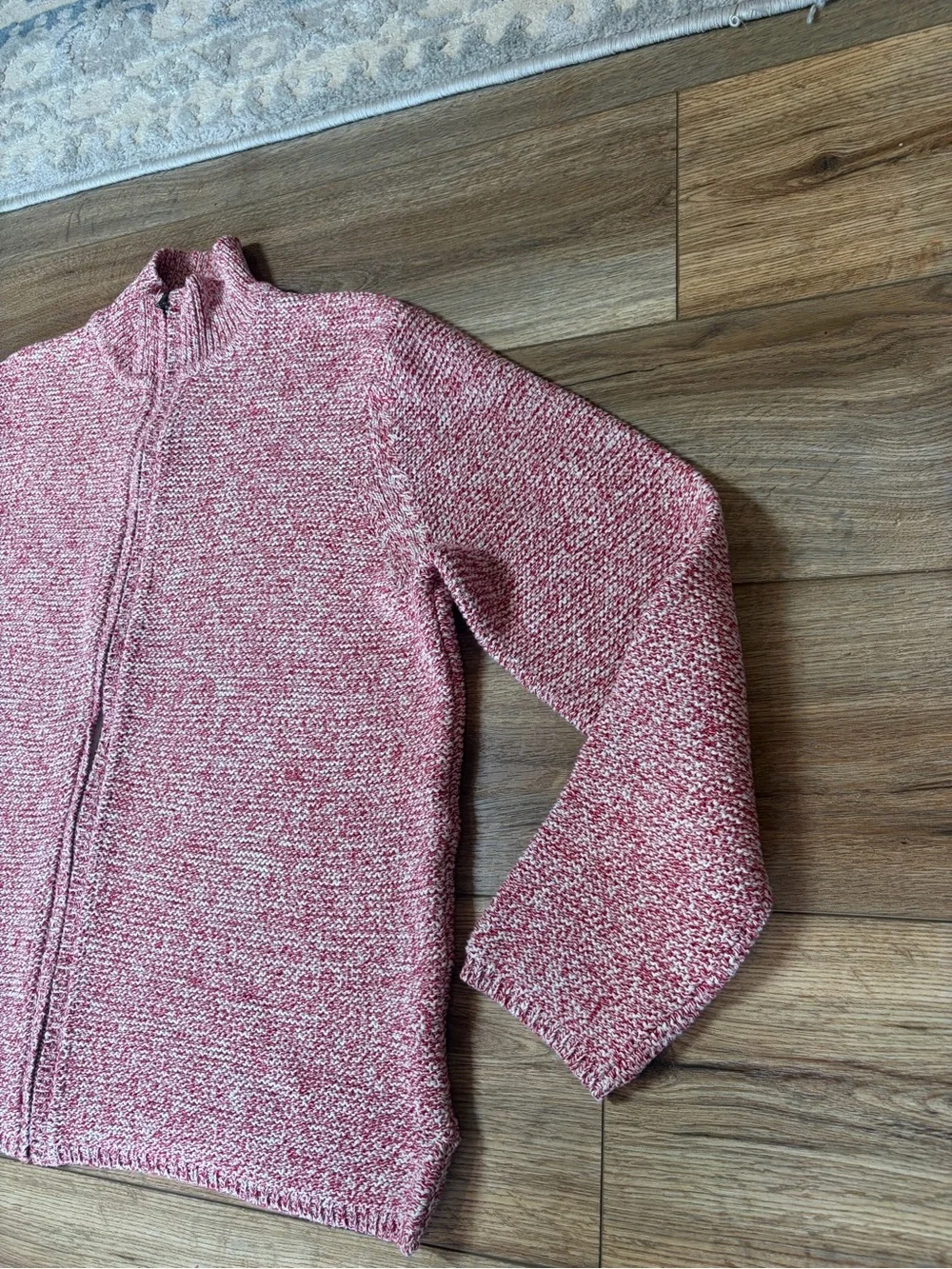 Nordstrom full-zip marled knit cardigan sweater
